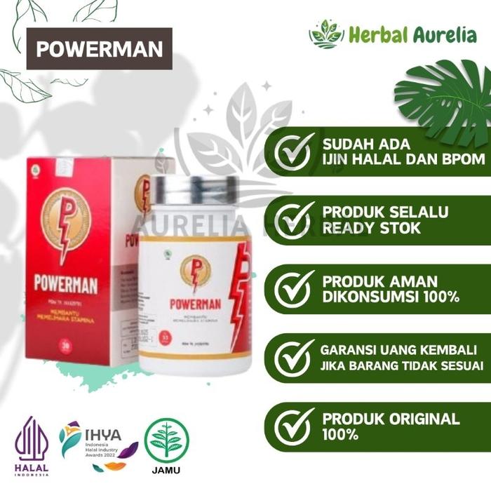 ( TERLARIS ) POWERMAN OBAT HERBAL MULTIVITAMIN STAMINA - POWER MAN ORIGINAL BERGARANSI
