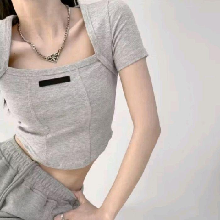 ZeldaOfficial - Kaos Crop Leher Kotak CT 010