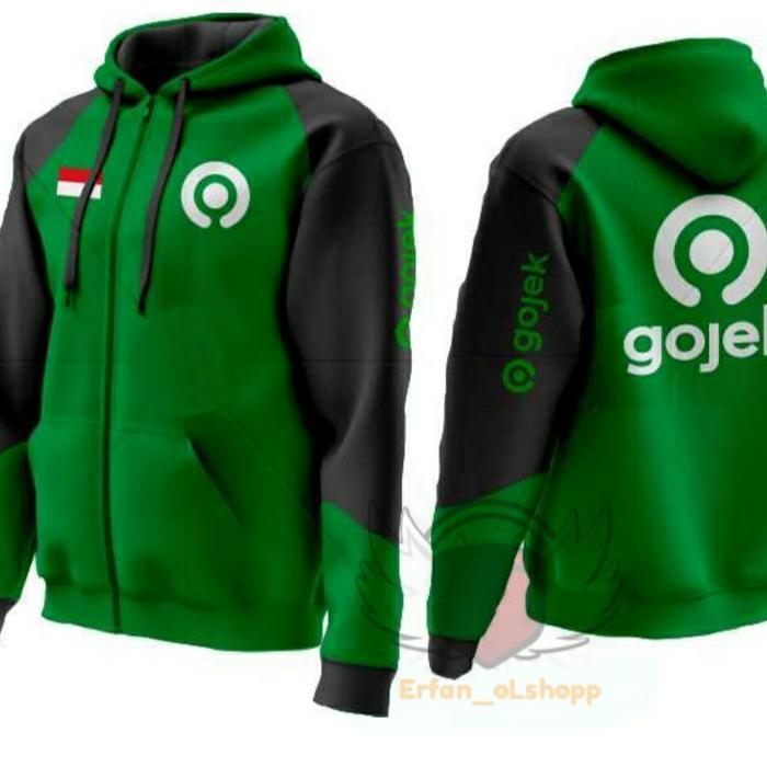 JAKET GOJEK / ONLINE GOJEK / HOODIE GOJEK LOGO TERBARU