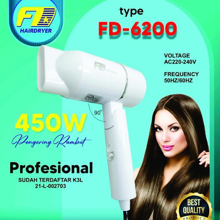 Hair dryer Lipat FD 6200 alat pengering rambut 450 W