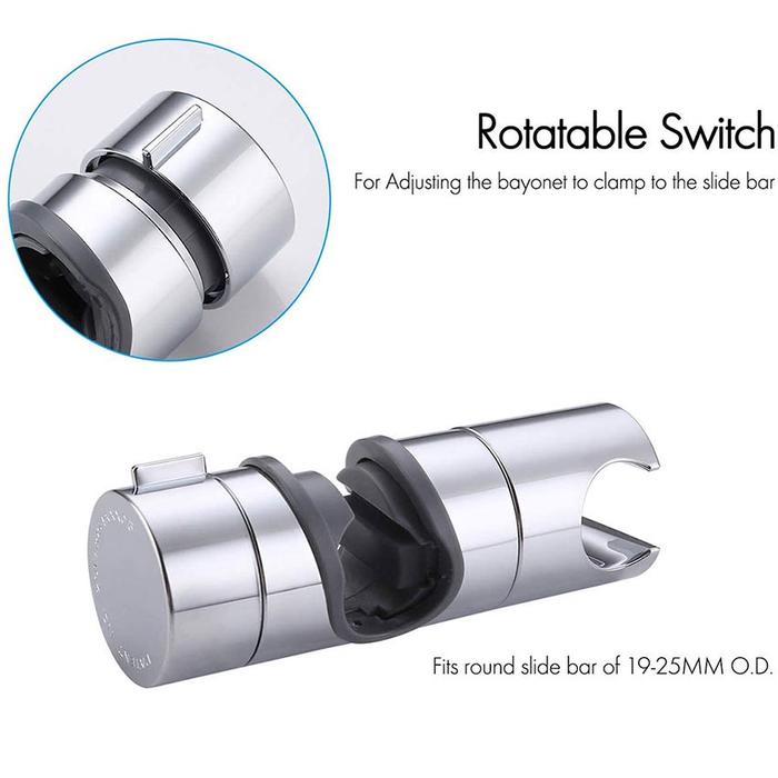 Adjustable Bracket Clamp Holder Shower Tiang Kamar Mandi Holder Shower Adjustable Clamp Shower Holde