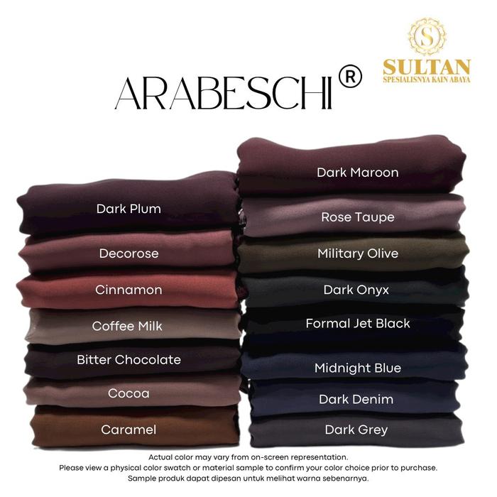 KAIN ABAYA SULTAN SIFON ARABESCHI - TRULY FINE (bahan niqab)