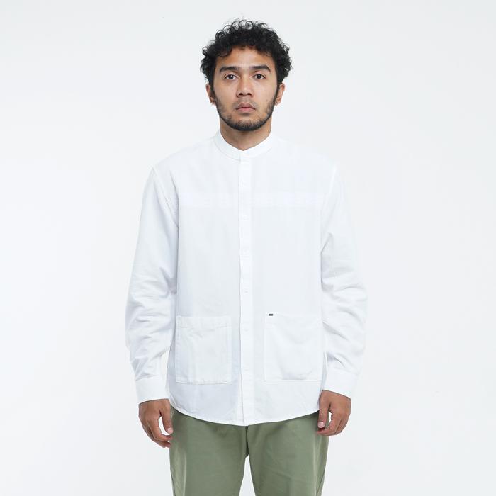 MGEE Baju Koko Original - Baju Koko Lengan Panjang Pria Original MGEE Autus CKRR 061 White Baju Musl