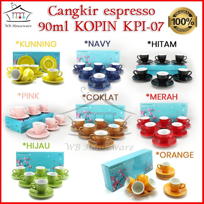 cangkir set espresso 90ml isi 6 pasang / coffee set KPI-07 KOPIN