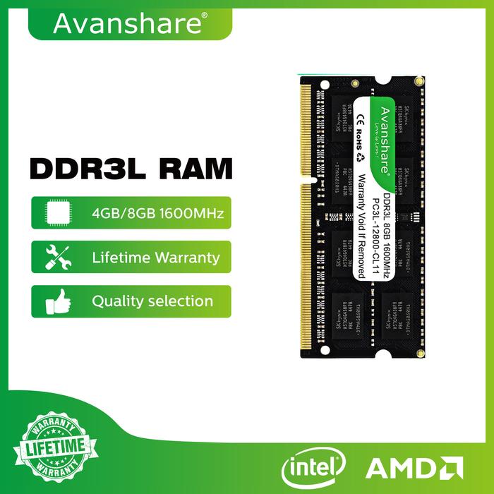 Avanshare Memory Ram DDR3 DDR3L DDR4 4GB 8GB 16GB For Laptop Computer