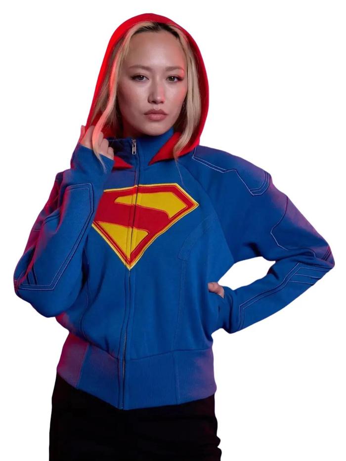 DC Comics Official Supergirl Movie 2026 Shield Logo Crop Hoodie
