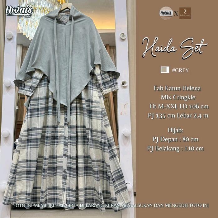 Haida setelan original terlaris bestseller by Uwais