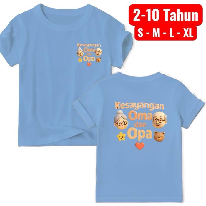 Kaos Anak Depan Belakang Kesayangan Oma Dan Opa