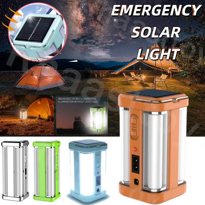 Rhaasttoy Lampu Emergency Lentera Emergency 4 Sisi 40watt PUSH ON YG-7977 Solar Anbolt Camping Tetap
