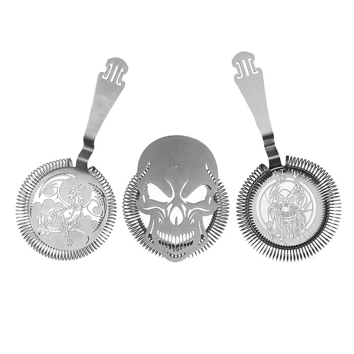 Stainless Steel Skull Cocktail Strainer Bar Strainer