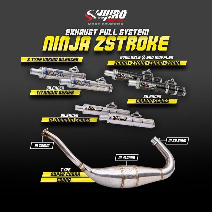 Knalpot Shijiro Chamber Knalpot Perut   Ninja 150 R SS RR Cobra dan Super Cobra Ukuran 41.5 Stainles