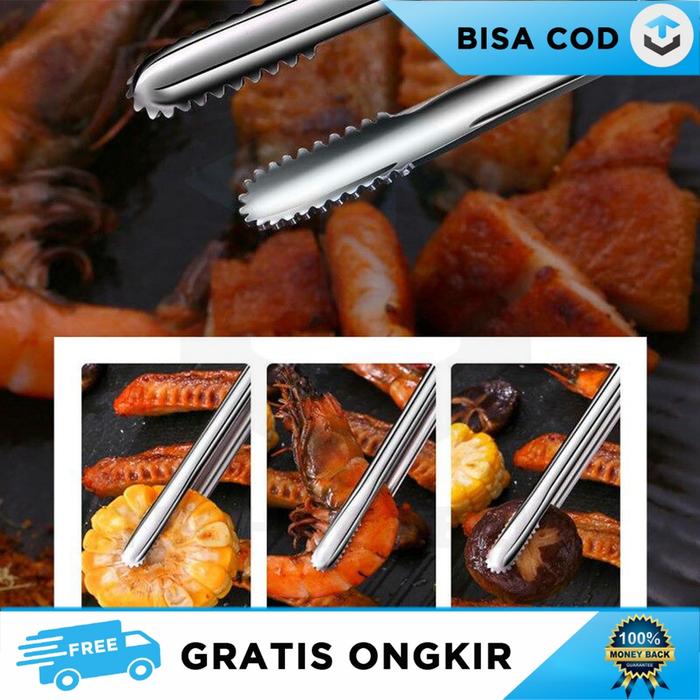 CAPITAN MAKANAN DAGING BBQ MINI SERBAGUNA STAINLESS STEEL ANTI SLIP