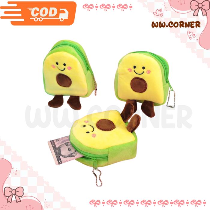 WWC Avocado Dompet Karakter Lucu / Dompet Kecil Lucu / Dompet Anak Lucu