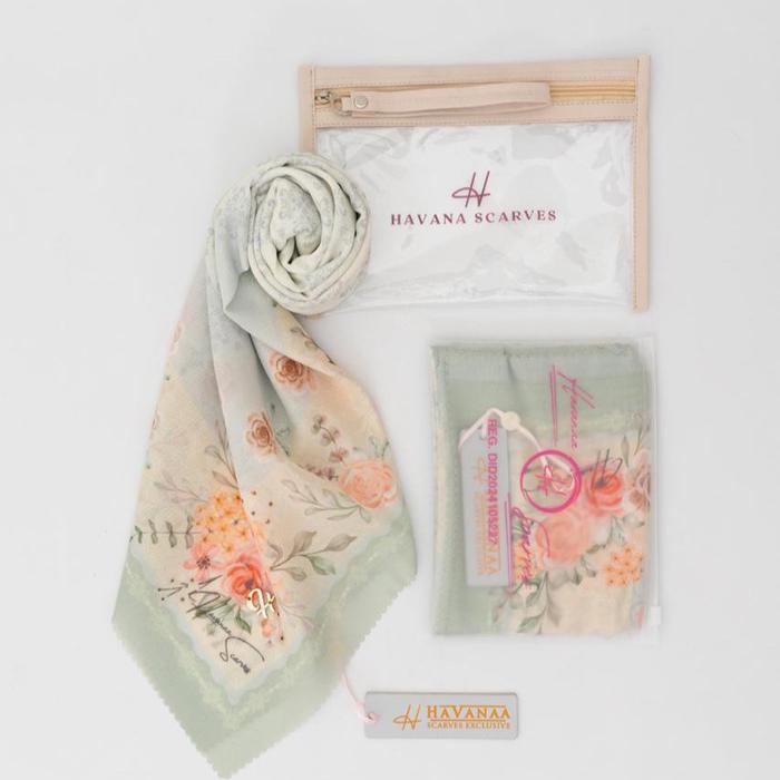 HAVANA SCARVES POUCH - Hijab segi empat havana scraves pouch - Hijab segi empat - Segi empat havana 