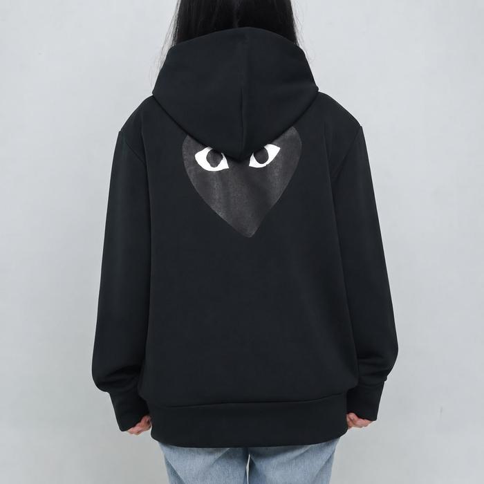 Jaket CDG PLAY BLACK HEART BLACK ZIP HOODIE 100% ORIGINAL