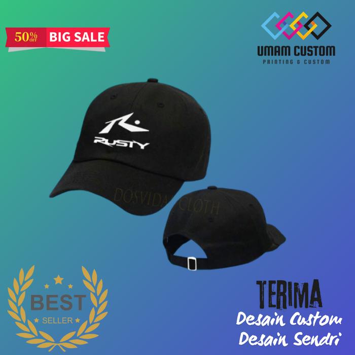 Topi Baseball RUSTY keren BERKUALITAS !!! Pria Wanita RUSTY