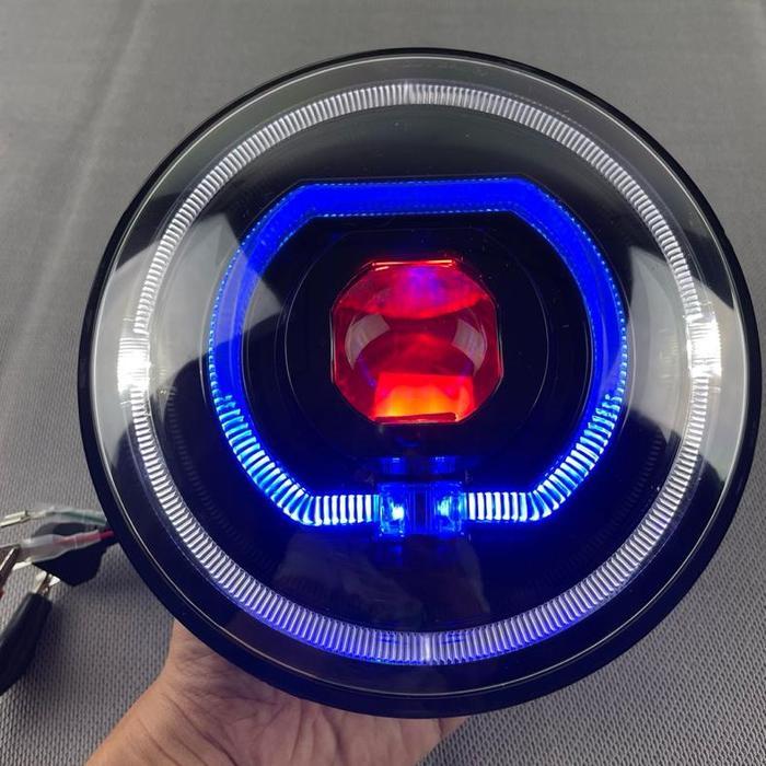 CR7 LAMPU UTAMA BILED PROJECTOR 7 INCH BILED PIW PIW BULAT 7 INC NINJA SS TIGER MEGAPRO CB150 W175