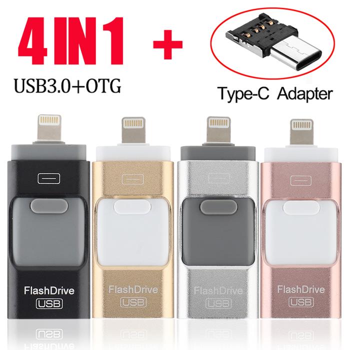 4 IN 1 OTG USB Flash Drive for iPhone 16GB 32GB 64GB 128GB 256GB