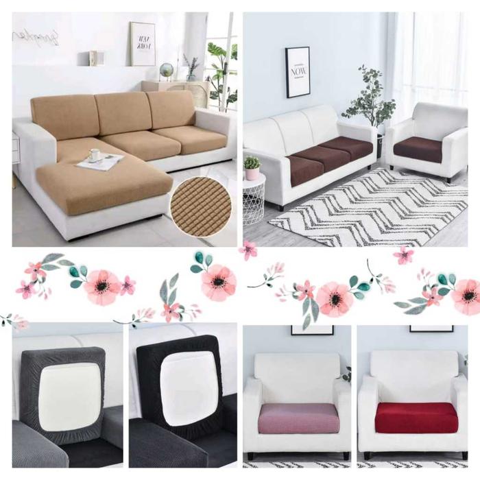 Sarung dudukan sofa elastis 1.2.3 / Cover dudukan sofa