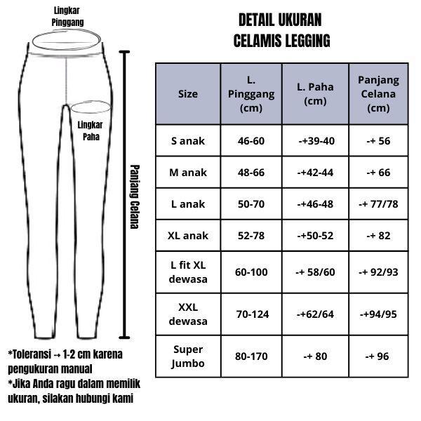 Legging Polos Cew Celamis Polos / Celamis Los Anak Dewasa Jumbo / Celana Panjang Boim / Celana Panja