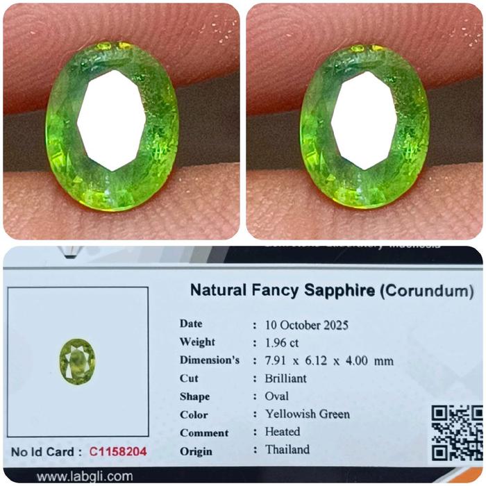 NATURAL FANCY GREEN SAPPHIRE