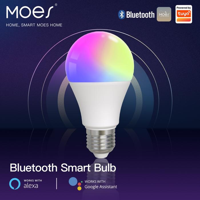 MOES Smart Bluetooth Led Bulb Dimmable Light 9W E27 Color Adjustable
