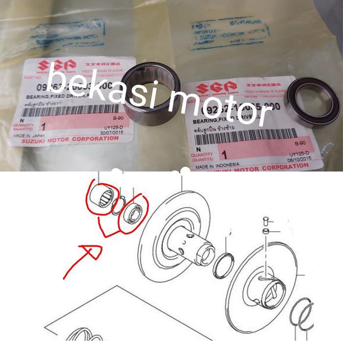 laher bearing pulley suzuki spin skywave hayate skydrive 2pcs