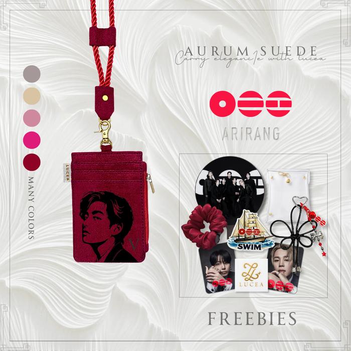 BTS EDITION - AURUM BTS ARIRANG SERIES I Lanyard ID Card Holder Risleting Custome Siluet Member BTS 