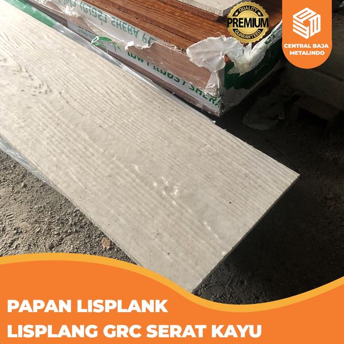 PAPAN LISPLANK LISPLANG GRC SERAT KAYU -- METERAN
