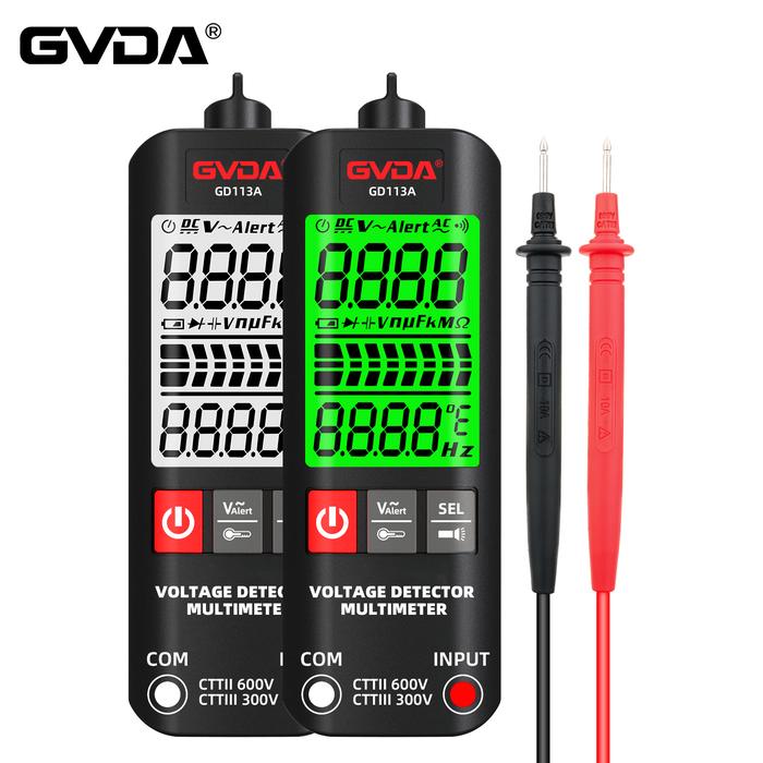 GVDA Digital Multimeter Non-Contact Voltage Tester Dual Range Live