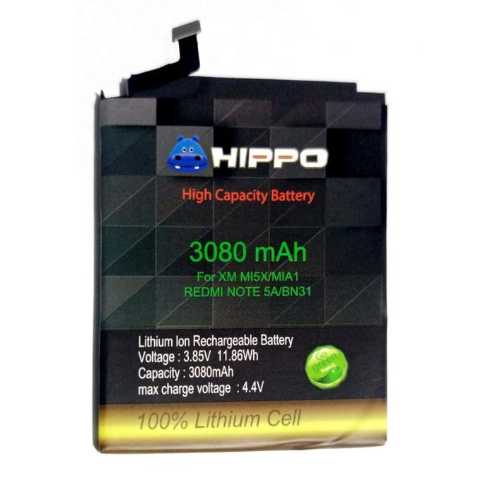 [ HIPPO BN31 ]- Baterai battery Hippo Xiaomi Redmi Note 5A - 5A PRIME MI 5X MI A1 Mi5X MiA1 S2 Y1 Li