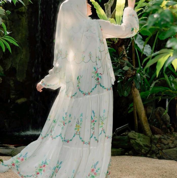 Solena dress by hse  Gamis Nyaman Wanita Mewah Syari Dewasa