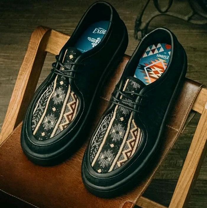 Sepatu Sneakers Kulit Pria Exodos57  - New Talupa Black