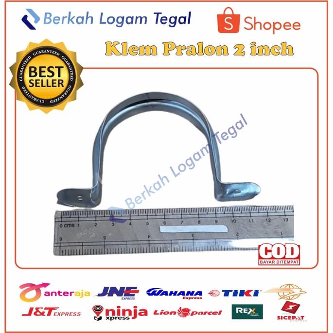 klem besi pipa pralon 2 inch