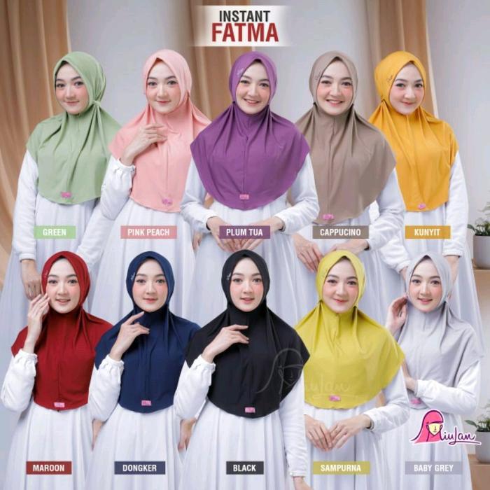 hijab instan dewasa, hijab miulan, instan fatma miulan Kerudung