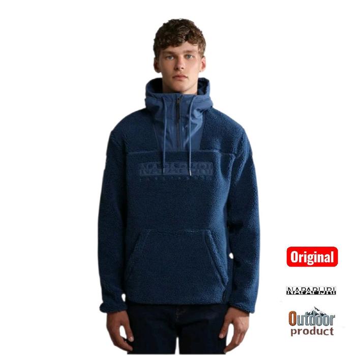 NAPAPIJRI TEIDE 5 HOODIE MEN'S FLEECE - NAVY