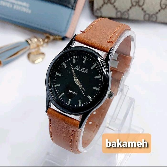 (B-FFWATCH)ALBA Jam Tangan Wanita Kulit Kalep Alba Kecil Terlaris FFWATCH-COD Fashion Analog Free Ba