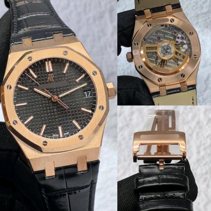 Dr.Jam II AP RO R0Y4L 04K BLACK ROSEGOLD REF.15500OR APSF V2 41MM LEATHER TOP TIER 5