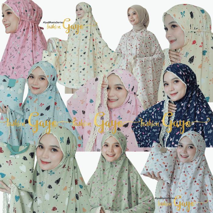 A Mukena Fashion Gayo - Alya-Raniaseries Mukena Dewasa Bahan Rayon Premium Renda Mewah 2In1 Resletin