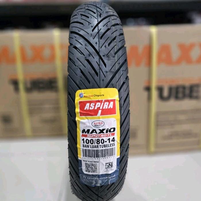 BAN ASPIRA SPR40 100/80-14 TUBLES/BAN LUAR BELAKANG VARIO150/BAN BELAKANG NEW VARIO125/BAN BELAKANG 