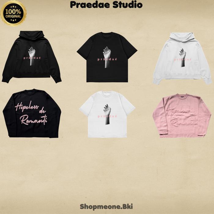 Praedae Studio - Hopeless Romantic Black, White, & Pink / Knitwear Black & Pink / T-Shirt Hopeless R