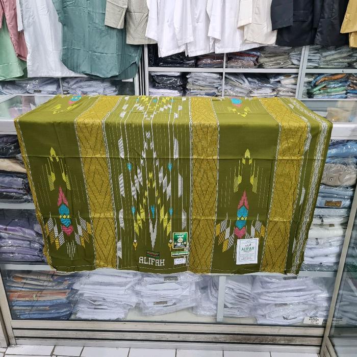Sarung Tenun Alifah Bahan Mesres Motif Songket Gunung SGCC