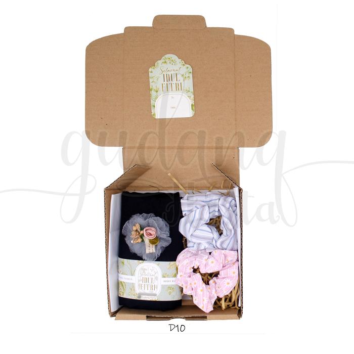 Hampers Lebaran Idul Fitri Hijab Segi Empat Ulang Tahun Tuspin Dan Scrunchie Gift Box Cewek Kado Idu