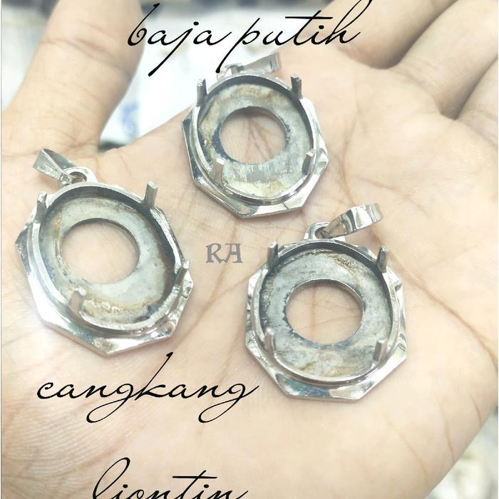 Cangkang/Rangka Emban Liontin Baja Putih Monel Las Argon Anti Karat