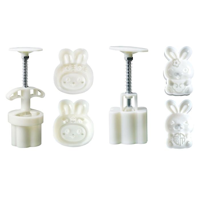 Rabbit Shaped Mooncake Stamps Mooncake Molds Plastic Mooncake Tool