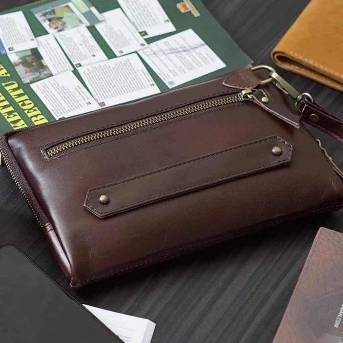 Tumi Pria Kulit Asli Garut - Handbag / Cluth Bahan Premium Full Up Asli dari Kulit Asli Jeniss Full 