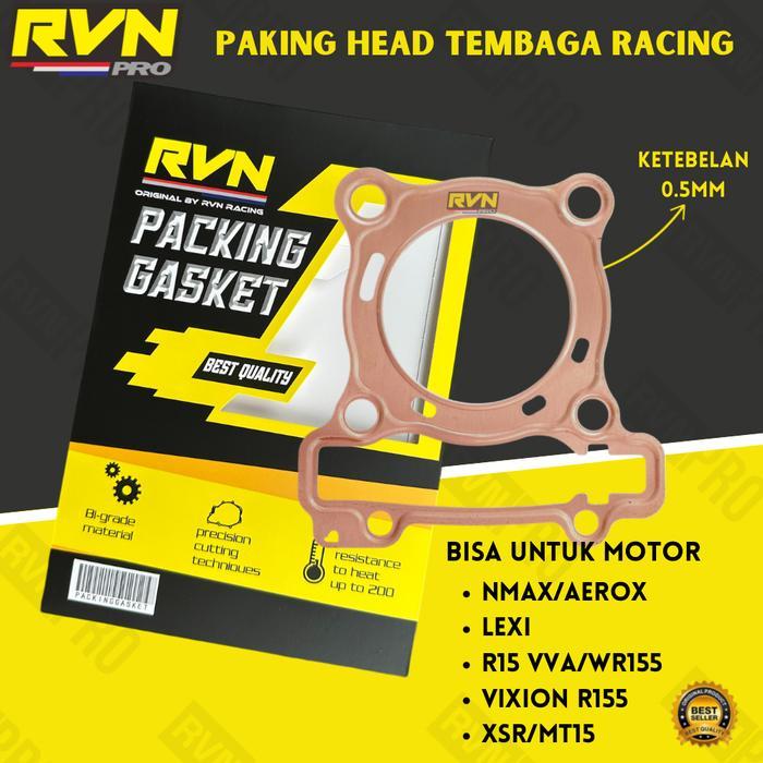 PERPAK GASKET PAKING PACKING BLOK HEAD TEMBAGA NMAX AEROX R15 VVA V3 V4 WR155 VIXION R 155 MT15 XSR 