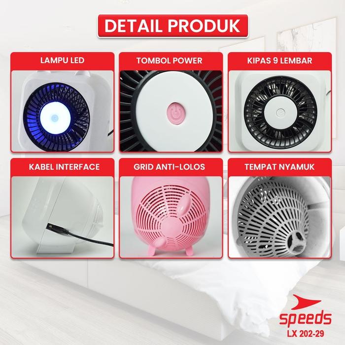 SPEEDS Mosquito Trap Kipas Jebakan Nyamuk Kipas Hisap Nyamuk Serangga Killer Fan Trap 202-29