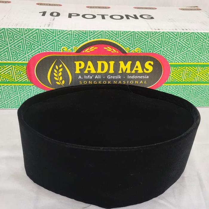 Terbaru Peci Padi Mas Hitam Polos