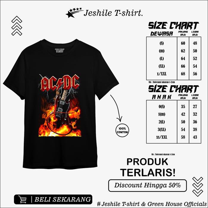 Kaos Metal / Baju metal band/edisi acdc gitar Private Judgment Day / T shirt Metal / Kaos Band / Tsh